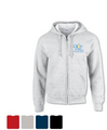 ZIPPERED HOODED SWEATSHIRT - Embroidered - Left Chest