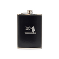 FLASK WITH GENUINE LEATHER WRAP