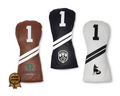 GENUINE LEATHER DRIVER HEADCOVER - Embroidered