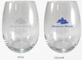 NAPA STEMLESS WINE GLASS Etched